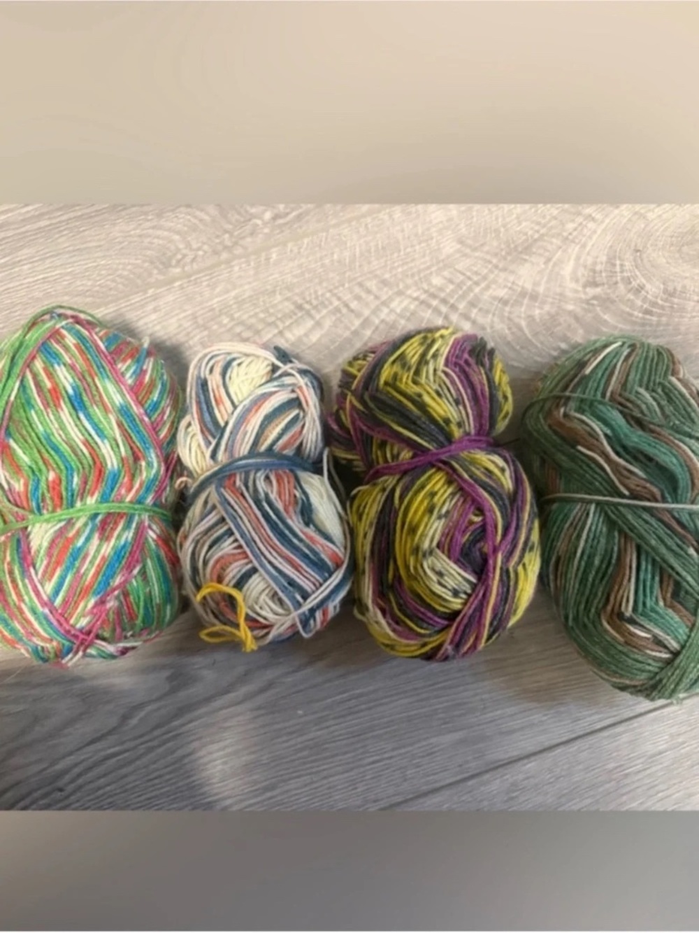 Lot of 4 Opal and West Yorkshire Wool Yarn scraps